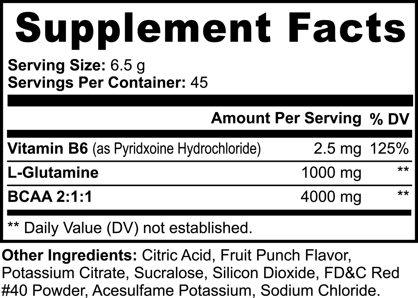 Polvo de glutamina BCAA mTor Ignite+ (ponche de frutas)